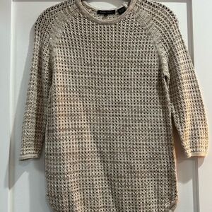 JEANNE PIERRE Textured Knit Sweater in Cream